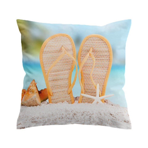 Yellow Flip Flops Outdoor Cushion Cover