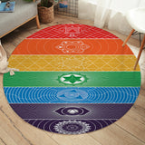 Chakra Yoga Round Floor Mat