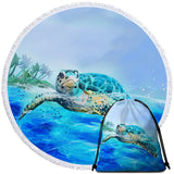 Sea Turtle Life Round Beach Towel