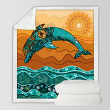 Dolphin Dreaming Soft Sherpa Blanket
