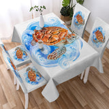 Sea Turtle Waves Chair Cover