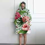 Tropical Hibiscus Wearable Blanket Hoodie