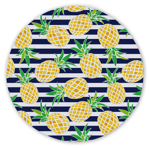 Nautical Pineapple Round Sand-Free Towel