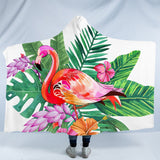 Tropical Flamingo Cosy Hooded Blanket