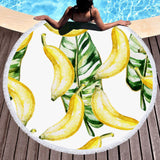 Banana Beach Round Beach Towel