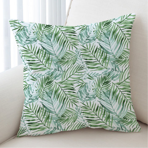 Tropical Palm Leaves Cushion Cover
