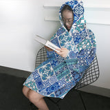 Coastal Mosaic Wearable Blanket Hoodie
