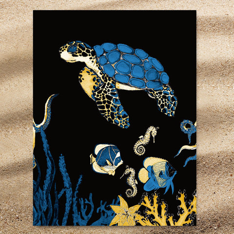 Sea Turtle Blues Jumbo Towel