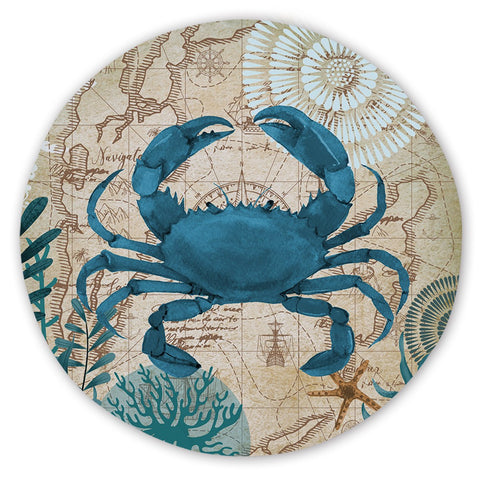Crab Love Round Sand-Free Towel