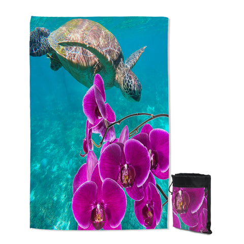 Ocean Orchids Sand Free Towel