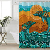 Double Dolphin Dreaming Shower Curtain