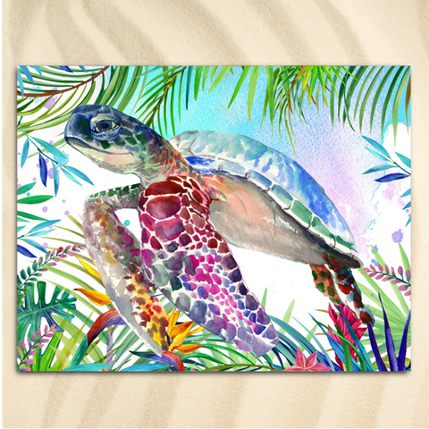 The Original Tropical Sea Turtle Jumbo Beach Towel