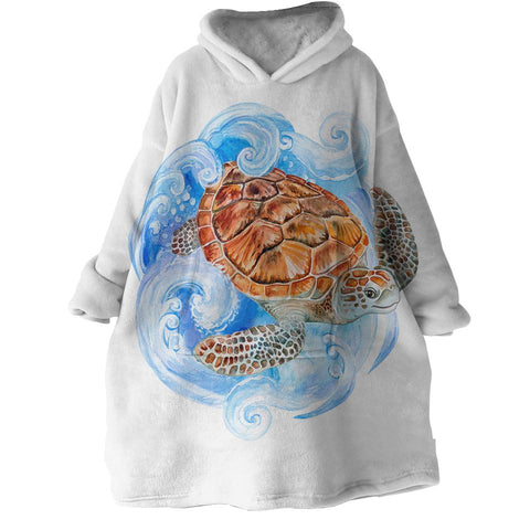 Sea Turtle Waves Wearable Blanket Hoodie