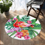 Tropical Flamingo Round Floor Mat