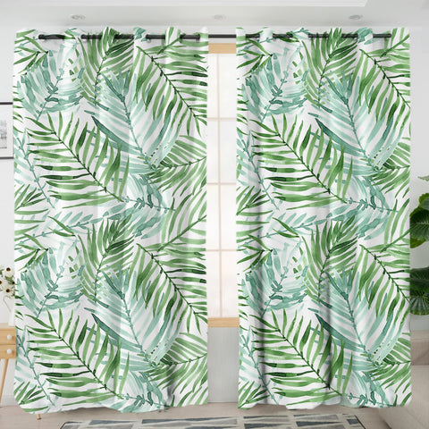 Tropical Palm Leaves Curtains