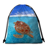Turtle Tranquility Round Beach Towel