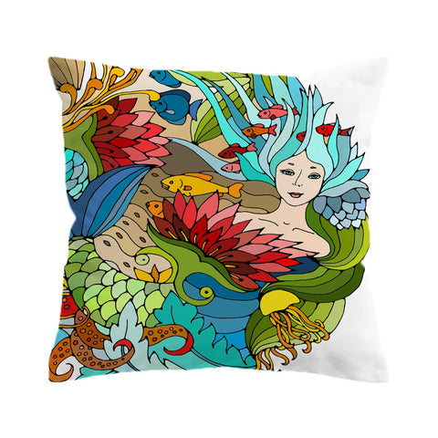 The Happy Mermaid Cushion Cover