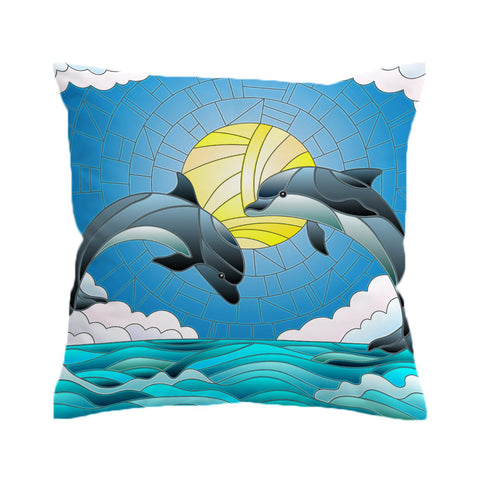 Dolphin Dancing Cushion Cover