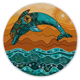Dolphin Dreaming Round Sand-Free Towel