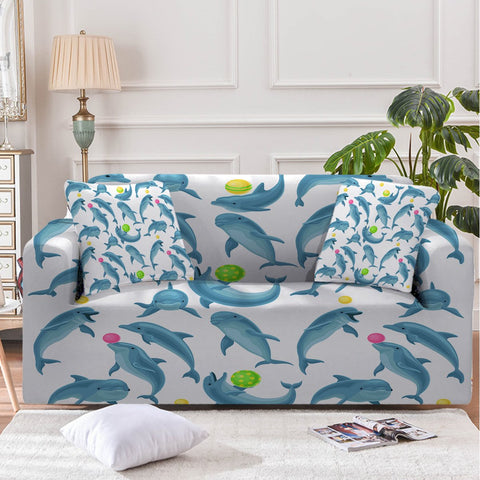 Dolphins Soul Fins Couch Cover