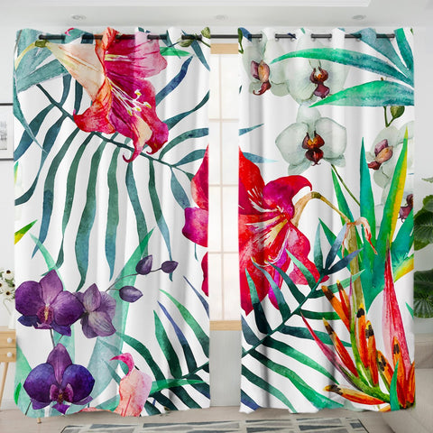 Tropical Floral Curtains
