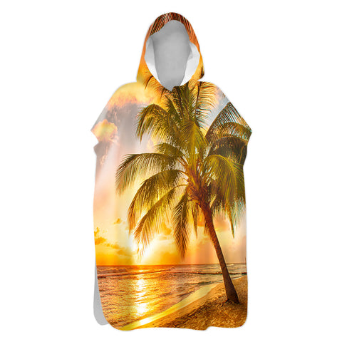 Barbados Sand-Free Surf Poncho, Warm, Windproof, Changing Towel Hoodie