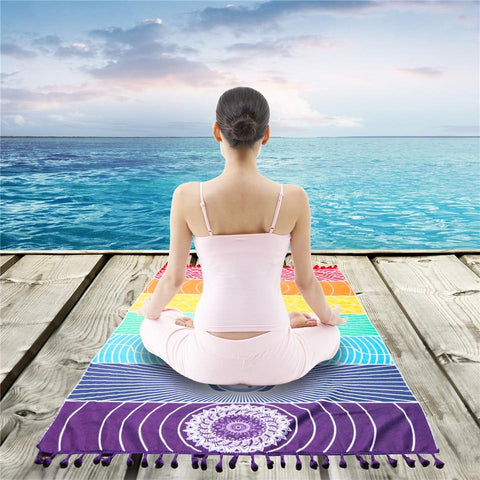 Beach Yoga Jumbo Beach Towel
