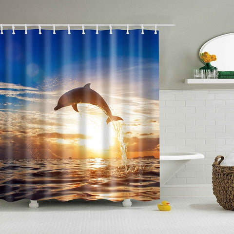 Dolphin Dance Shower Curtain