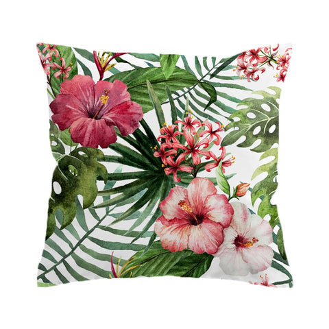 Tropical Hibiscus Cushion Cover