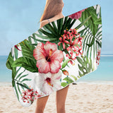 Tropical Hibiscus Jumbo Beach Towel