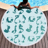 Mermaid Mysteries Round Beach Towel