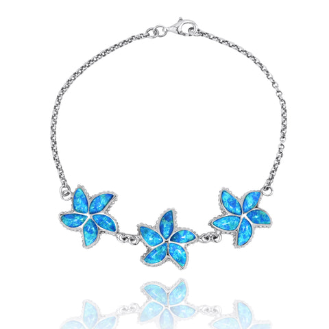 Starfish with Blue Opal Chain Bracelet