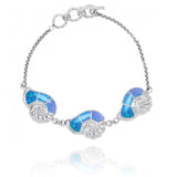 Blue Opal with Starfish Chain Bracelet
