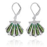 Shell with Abalone shell Lever Back Earrings