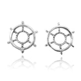 Ship's Wheel Stud Earrings