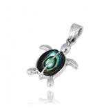 Turtle with 2 Abalone shell Stones Pendant
