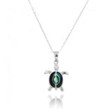 Turtle with 2 Abalone shell Stones Pendant