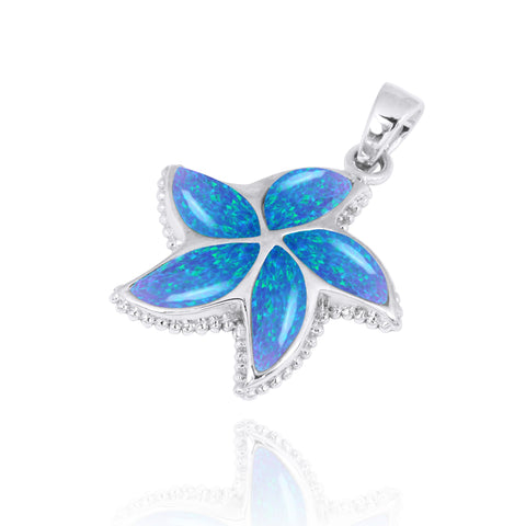 Starfish with Blue Opal Pendant