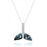 Whale Tail Abalone shell Pendant