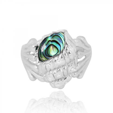 Conch Shell Ring with Abalone shell