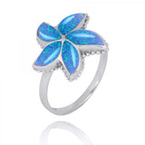 Starfish Ring with Blue Opal