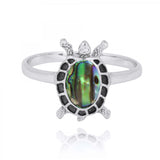 Turtle Ring with Abalone shell