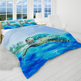 Sea Turtle Life Reversible Bed Cover Set