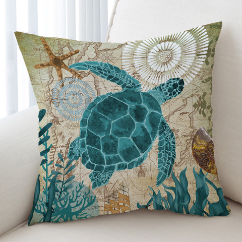 Sea Turtle Love Cushion Cover
