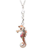 Sunny Seahorse - Enamel Pendant Necklace