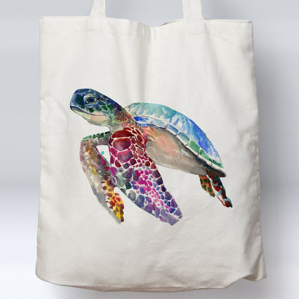 Cook Islands Leather Tote Bag Polynesian Turtle Tropical