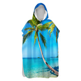 Tropical Escape Sand-Free Surf Poncho, Warm, Windproof, Changing Towel Hoodie
