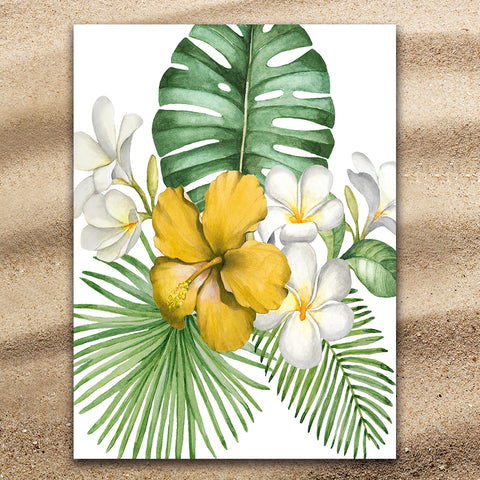 Tropical Flowers Jumbo Beach Towel