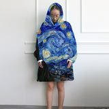 Van Gogh's Starry Night Wearable Blanket Hoodie