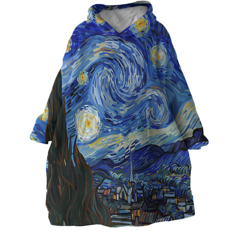 Van Gogh's Starry Night Wearable Blanket Hoodie